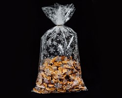 Пакет Снежинки, 19х34 см, прозрачный У0303013