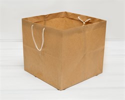 УЦЕНКА Крафт пакет бумажный, 29х29х27,5 см, с широким дном и ручками, коричневый У0703032-УЦ