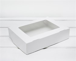 УЦЕНКА Коробка для выпечки и пирожных, 20х15х4,5 см, с прозрачным окошком, белая У0102091-УЦ