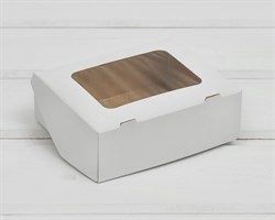 УЦЕНКА Коробка для выпечки и пирожных, 10х8х3,5 см, с прозрачным окошком, белая ( бурая внутри) У0102096-УЦ