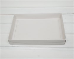 УЦЕНКА Коробка с прозрачной крышкой Классика, 35х27х5 см, белая У0103017-УЦ
