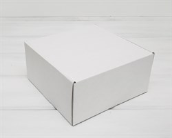 Коробка для посылок, 22х22х11 см, из плотного картона, белая У0104166