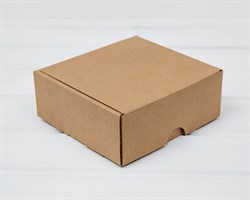Коробка для посылок, 15х15х6 см, из плотного картона, крафт У0104168