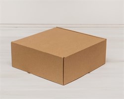 УЦЕНКА Коробка для посылок, 25х25х10 см, из плотного картона, крафт У0104050-УЦ
