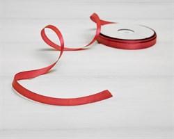 Лента атласная, 10 мм, красная, 22 м У0505006-Б22