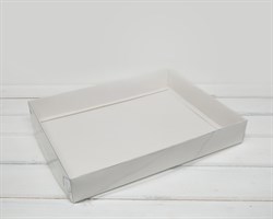 УЦЕНКА Коробка с прозрачной крышкой Классика, 30х20х4,5 см, белая У0103018-УЦ