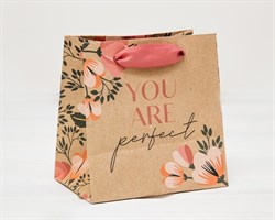 Пакет подарочный «You are perfect», 14х14х9 см, с мягкими ручками, крафт
