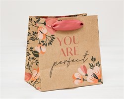 Пакет подарочный «You are perfect», 14х14х9 см, с мягкими ручками, крафт У0702011