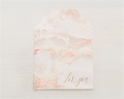 Бирка картонная, «For you», 7х5 см, мрамор У1202024