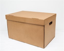 Коробка картонная с откидной крышкой и ручками, Т-24, 48х32,5х29,5 см, крафт У0113027