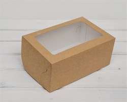 УЦЕНКА Коробка для выпечки, 25х16х11 см, с прозрачным окошком, крафт У0102001-УЦ