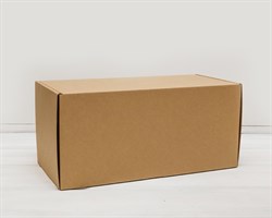 Коробка для посылок, 37х17,5х17,5 см, из плотного картона, крафт У0104187