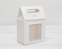Коробка-пакет с окошком, 13,5х8х12,5 см, с прозрачным окошком, белая У0102112