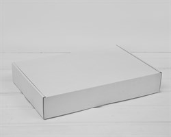 Коробка для посылок, 37х25х6,5 см, из плотного картона, белая У0104222