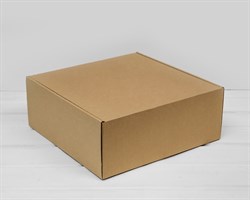 Коробка для посылок, 30х30х12 см, из плотного картона, крафт У0104217