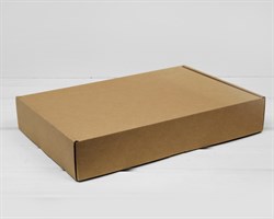 Коробка для посылок, 37х25х6,5 см, из плотного картона, крафт У0104223