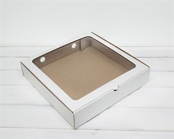 УЦЕНКА Коробка с окошком, 28х28х7 см, белая У0102020-УЦ