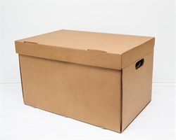 УЦЕНКА Коробка картонная с откидной крышкой и ручками, Т-24, 48х32,5х29,5 см, крафт У0113027-УЦ