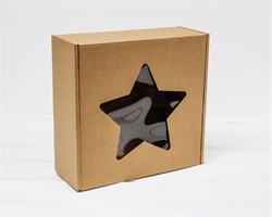 Коробка подарочная с окошком «Звезда», 25х25х10 см, крафт