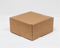 Коробка для посылок, 16х16х8 см, из плотного картона, крафт