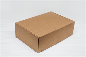 Коробка для посылок, 37х26х12 см, из плотного картона, крафт У0104272