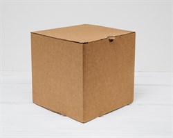 Коробка для посылок, 20х20х20 см, из плотного картона, крафт У0104274