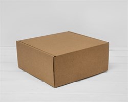 Коробка для посылок, 20х20х10 см, из плотного картона, крафт У0104273