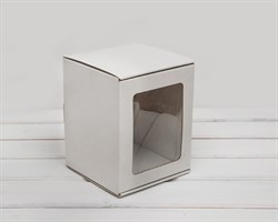 УЦЕНКА Коробка с окошком, 14х14х17 см, из плотного картона, белая У0102075-УЦ