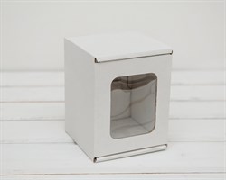 УЦЕНКА Коробка с окошком, 10х10х12 см, из плотного картона, белая У0102052-УЦ