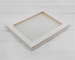 Коробка с окошком 30,1х23,2х1,9 см из мелованного картона, белая У0102132