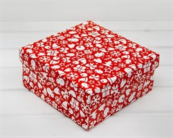 Подарочная плотная коробка «Новогодний узор», 20х20х9 см, крышка-дно У1208069