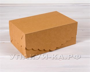 Коробка для капкейков/маффинов на 6 шт, с кружевом, 25х17х11 см, крафт У0101027