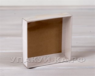 Коробка для пряников и печенья  Классика, 12х12х3 см, белая