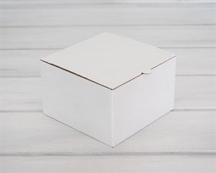 Коробка для посылок, 16х16х10 см, из плотного картона, белая У0101029