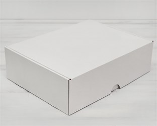Коробка для посылок, 35х26,5х10 см, из плотного картона, белая У0101031