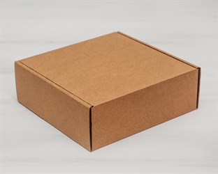 Коробка для посылок, 18,5х18,5х6,5 см, крафт У0104041