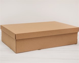 Коробка из плотного картона, 42,5х27х11 см, крышка-дно, крафт