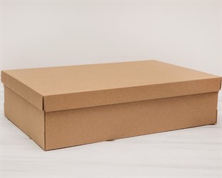 Коробка из плотного картона, 42,5х27х11 см, крышка-дно, крафт У0115003