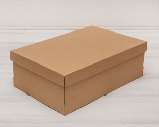 Коробка из плотного картона, 33,5х22х11,5 см, крышка-дно, крафт