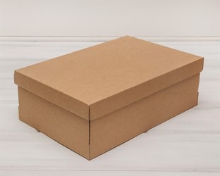 Коробка из плотного картона, 33,5х22х11,5 см, крышка-дно, крафт У0115002