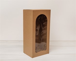 Коробка для кукол, с окошком, 50х24х18 см, крафт У0102033