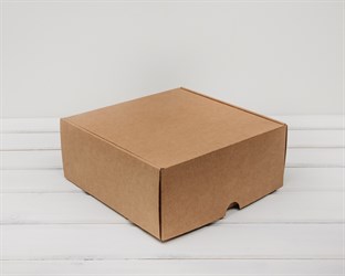 Коробка для посылок, 24х24х10 см, из плотного картона, крафт