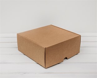 Коробка для посылок, 24х24х10 см, из плотного картона, крафт У0104054