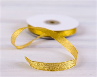 Лента металлизированная, 12 мм, золотая, 1 м
