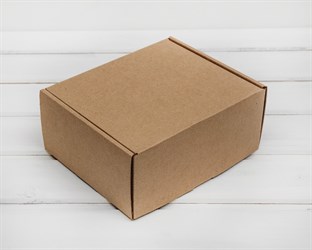 Коробка для посылок, 19х16х8,5 см, из плотного картона, крафт У0104057