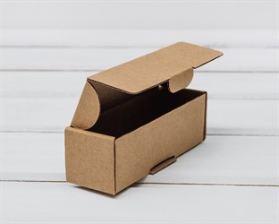 Коробка маленькая, 10,6х3,5х3,5 см, из плотного картона, крафт