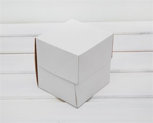 Коробка для капкейков/маффинов на 1 шт, 10х10х11 см, белая