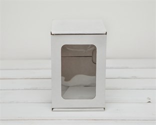 Коробка с окошком, 16х11х11 см, из плотного картона, белая У0102061