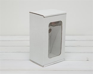 Коробка с окошком, 17х10х8 см, из плотного картона, белая У0102062