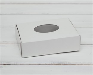 Коробка маленькая с окошком, 12х9х3,5 см, белая У0102063